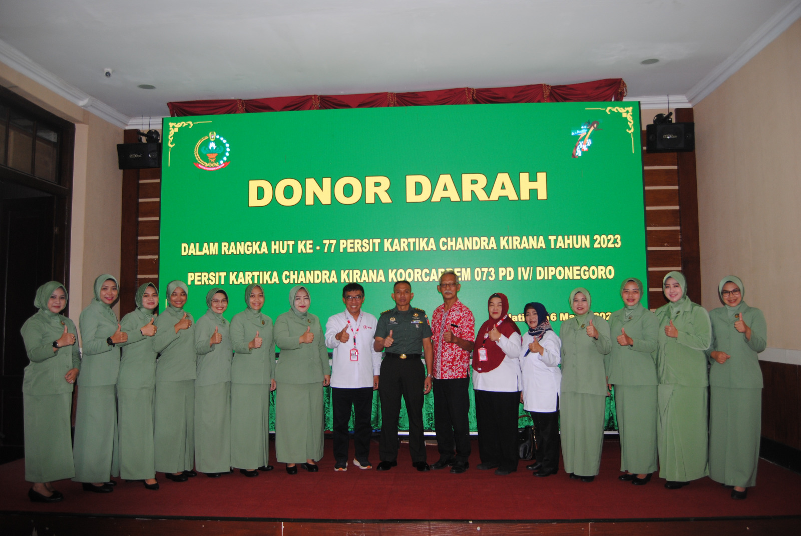 Peringatan HUT Persit Ke-77, Korem 073/Makutarama Gelar Kegiatan Donor Darah